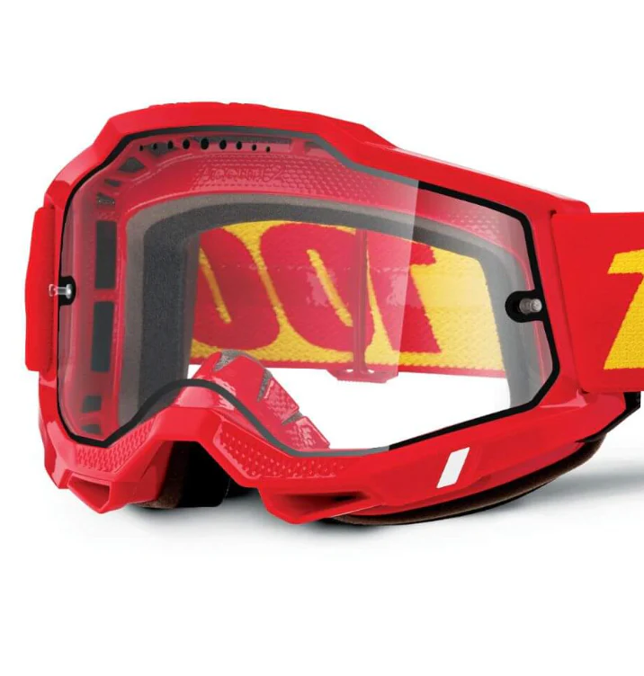 100% Accuri 2 MTB Goggle Clear Lens - Red - Image 3