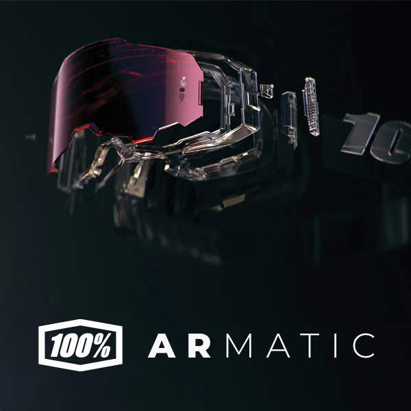 100% Armatic Enduro Goggles Black - Clear Lens - Image 3