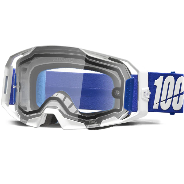 100% Armatic Enduro Goggles Blue - Clear Lens
