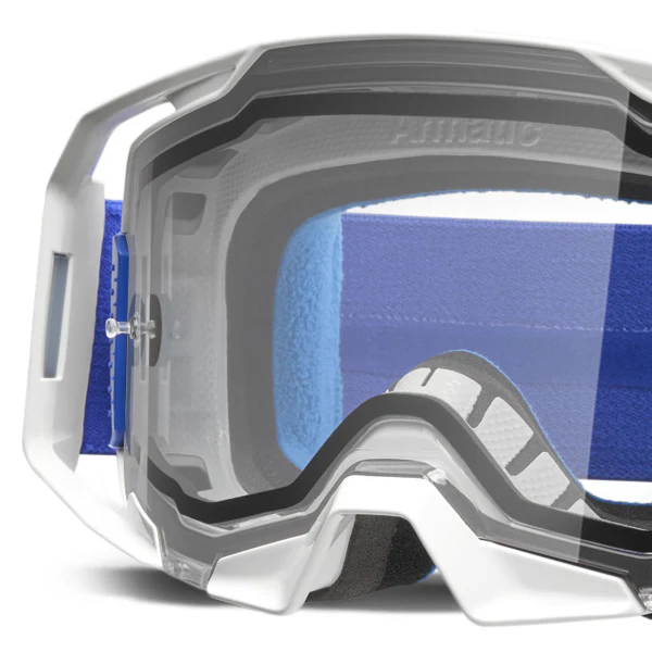 100% Armatic Enduro Goggles Blue - Clear Lens - Image 2