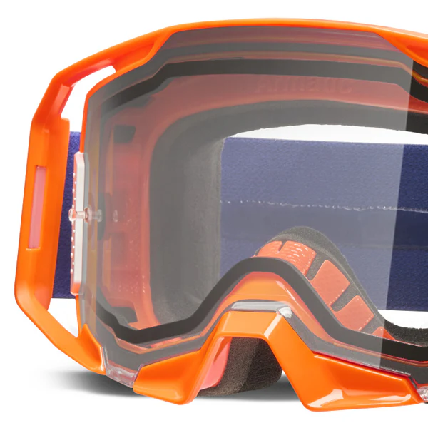 100% Armatic Enduro Goggles Neon Orange - Clear Lens - Image 3