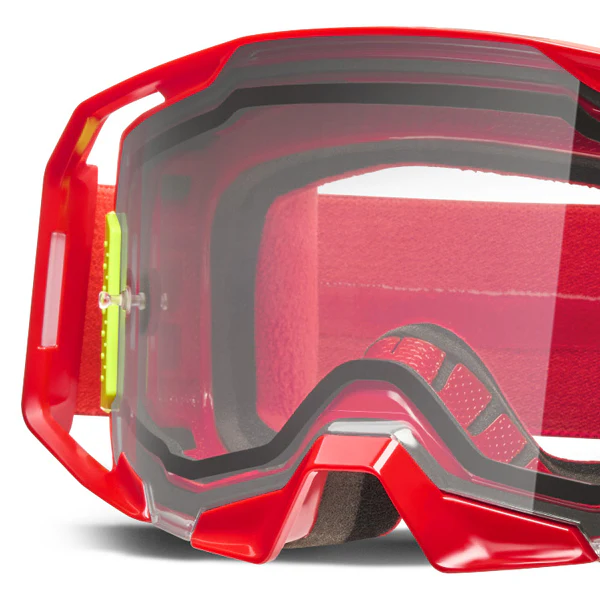 100% Armatic Enduro Goggles Red - Clear Lens - Image 2