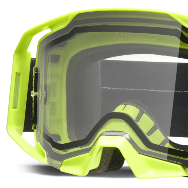 100% Armatic Enduro Goggles Neon Yellow - Clear Lens - Image 2