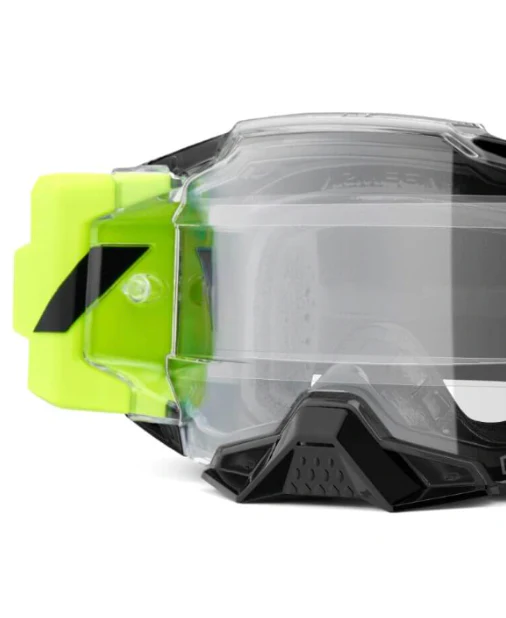 100% Armega Forecast Roll Off Goggle Black - Clear Lens - Image 3