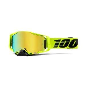 100% Armega Goggle Nuclear Citrus - Gold Mirror Lens