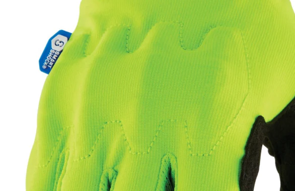 100% Cognito Smart Shock Gloves Fluo Yellow - Image 2