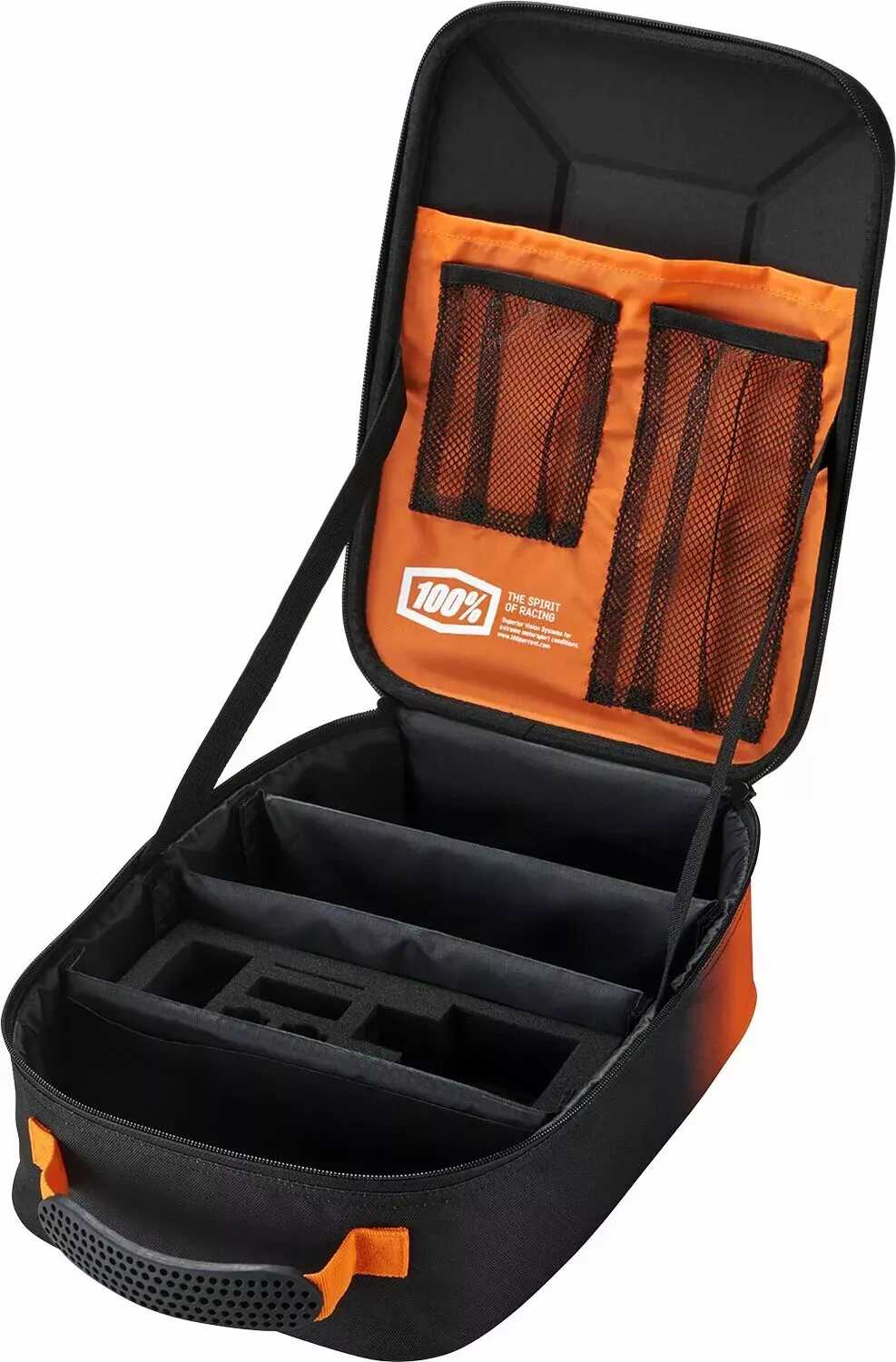 100% Crush Goggle Case Black Orange - Image 3
