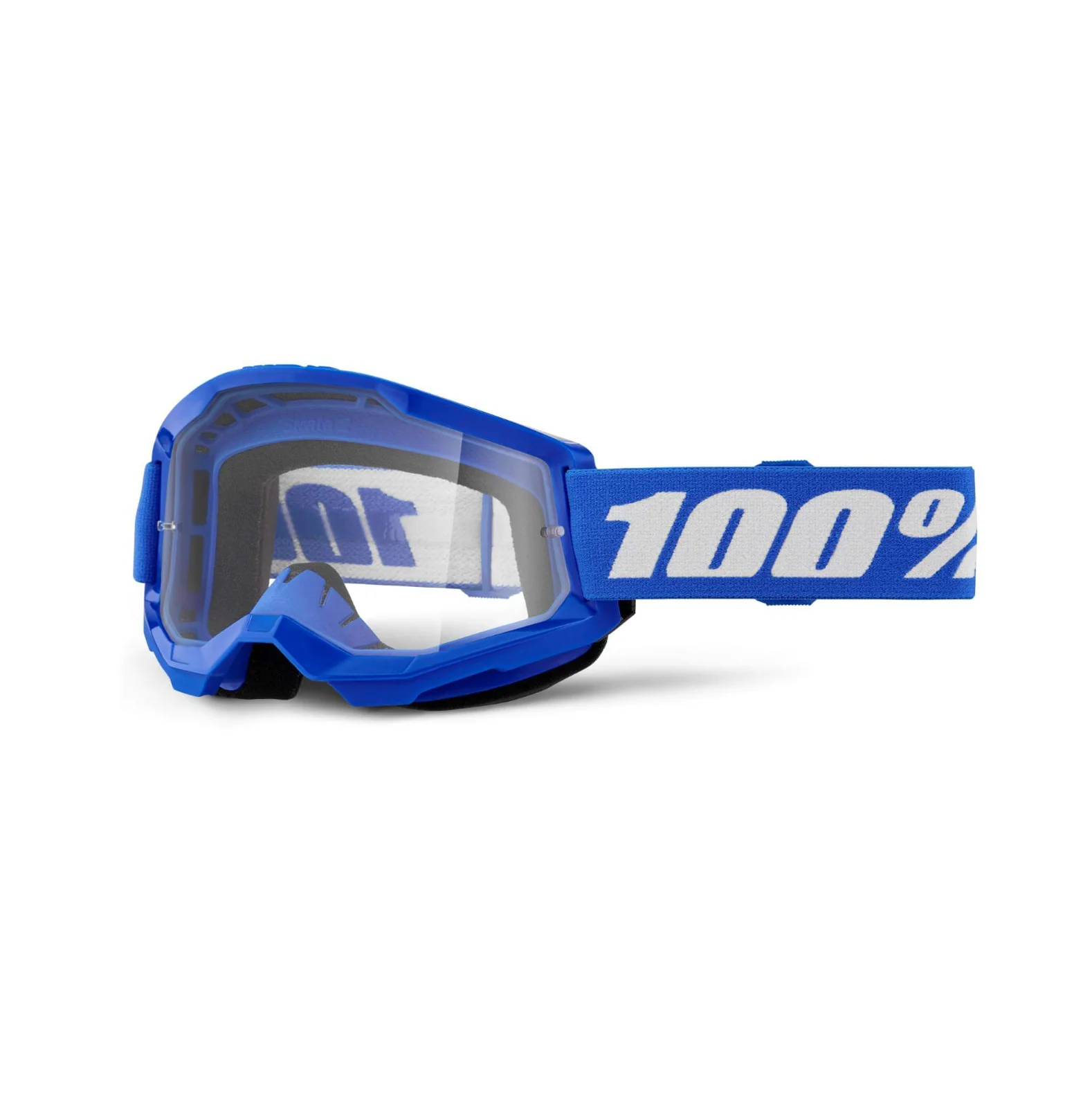 100% Strata 2 Goggle Blue  - Clear Lens