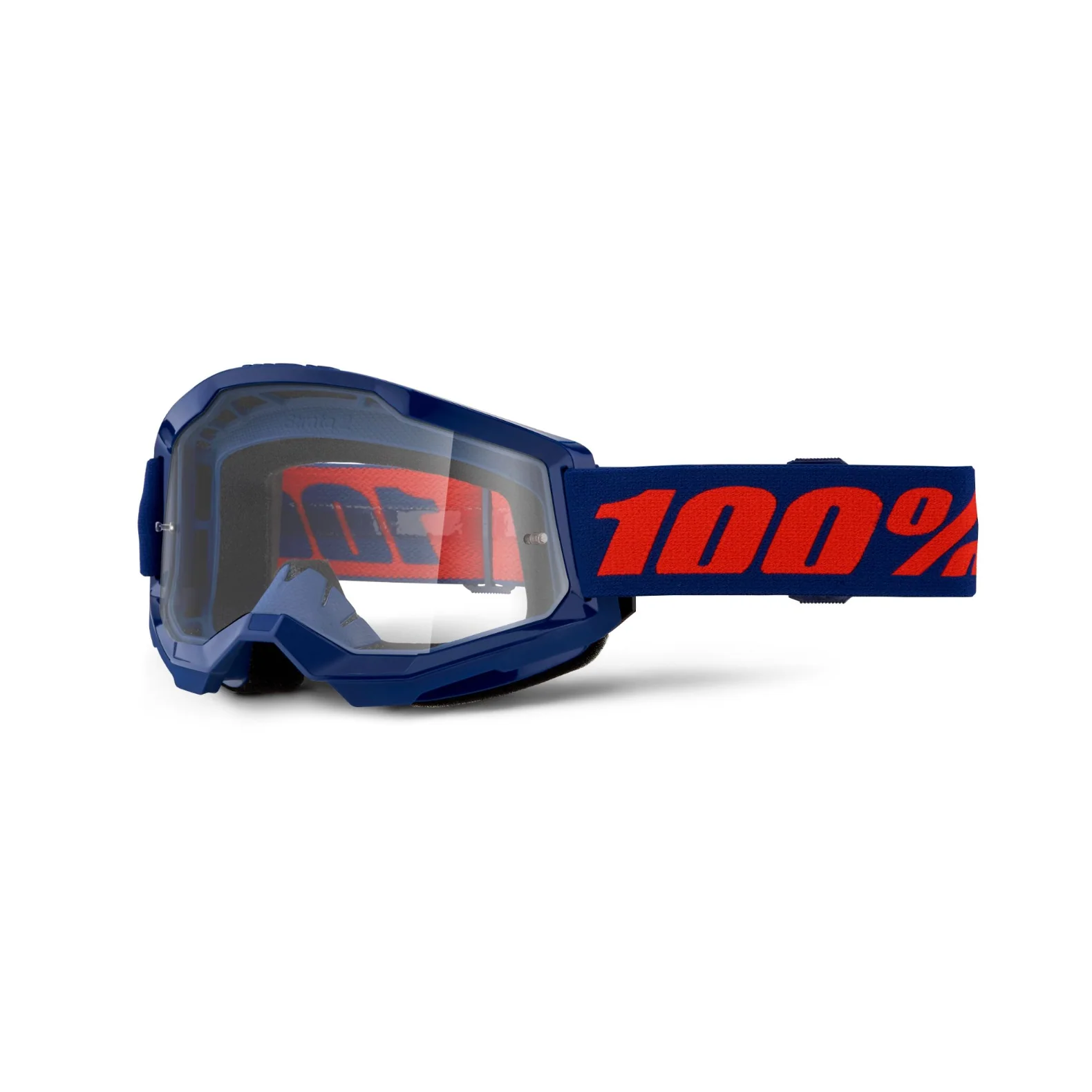 100% Strata 2 Goggle Navy - Clear Lens