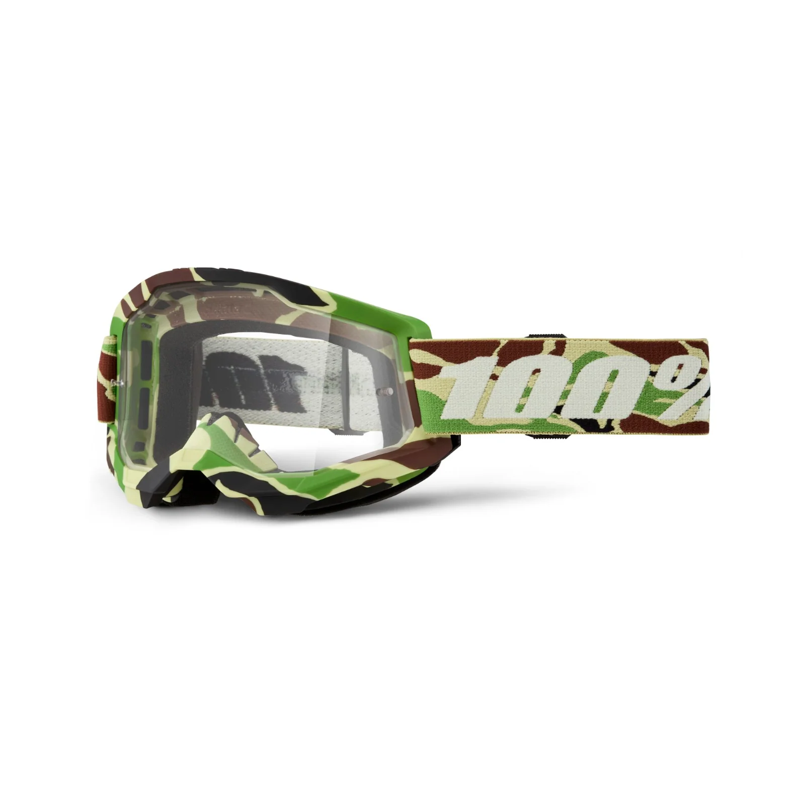 100% Strata 2 Goggle War Camo - Clear Lens