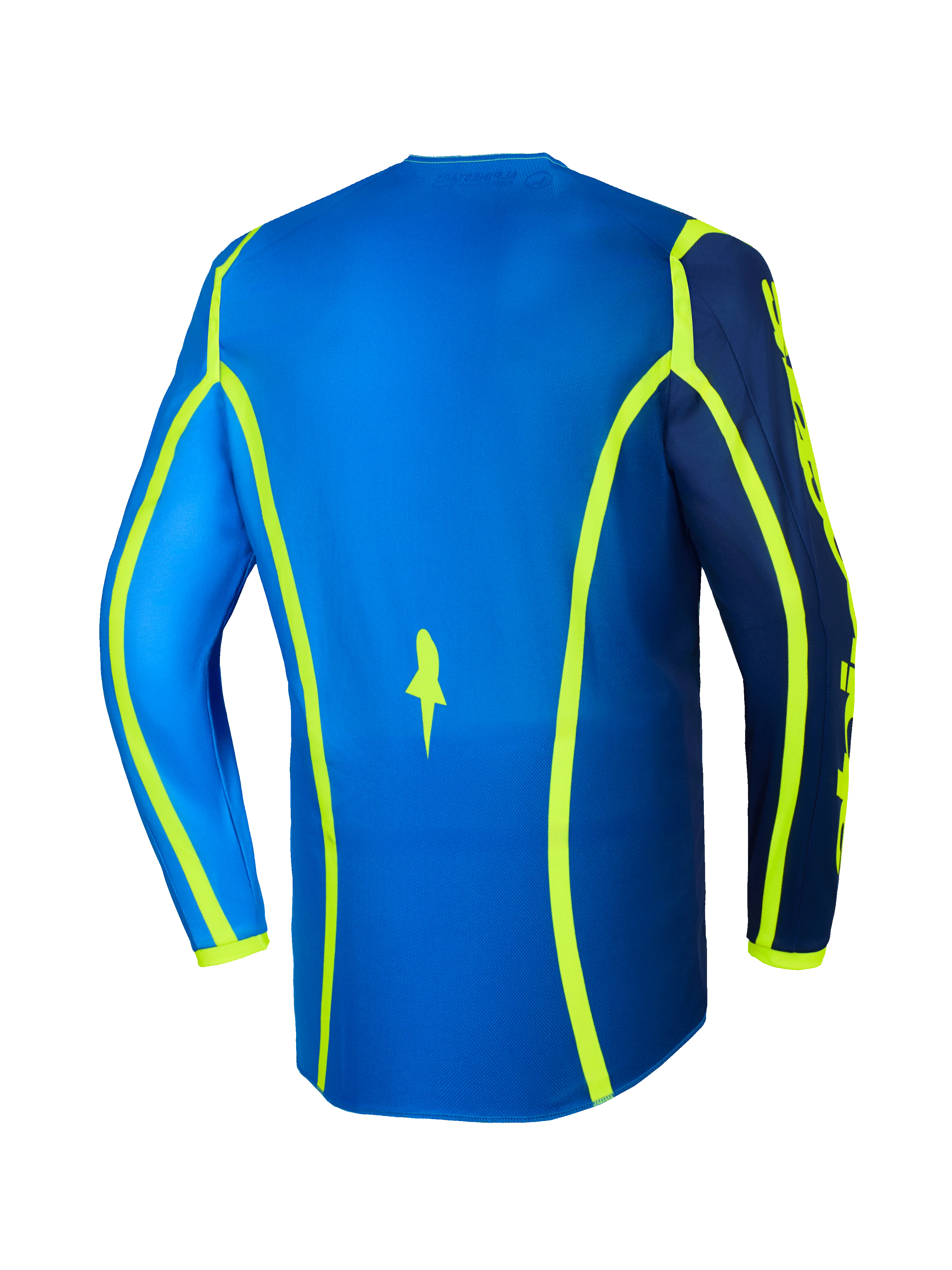 2026 Alpinestars Fluid Apex Motocross Jersey - Blue Yellow Fluo - Image 2