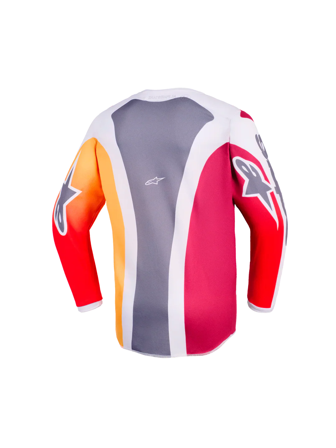 2026 Alpinestars Fluid Portl Youth  Motocross Jersey - Red Light Grey Dark Grey - Image 2