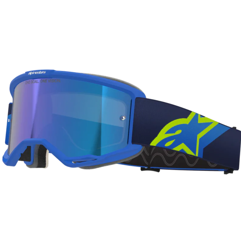2026 Alpinestars Goggles Vision 5 Corp - Blue Yellow Fluo Mirror Blue