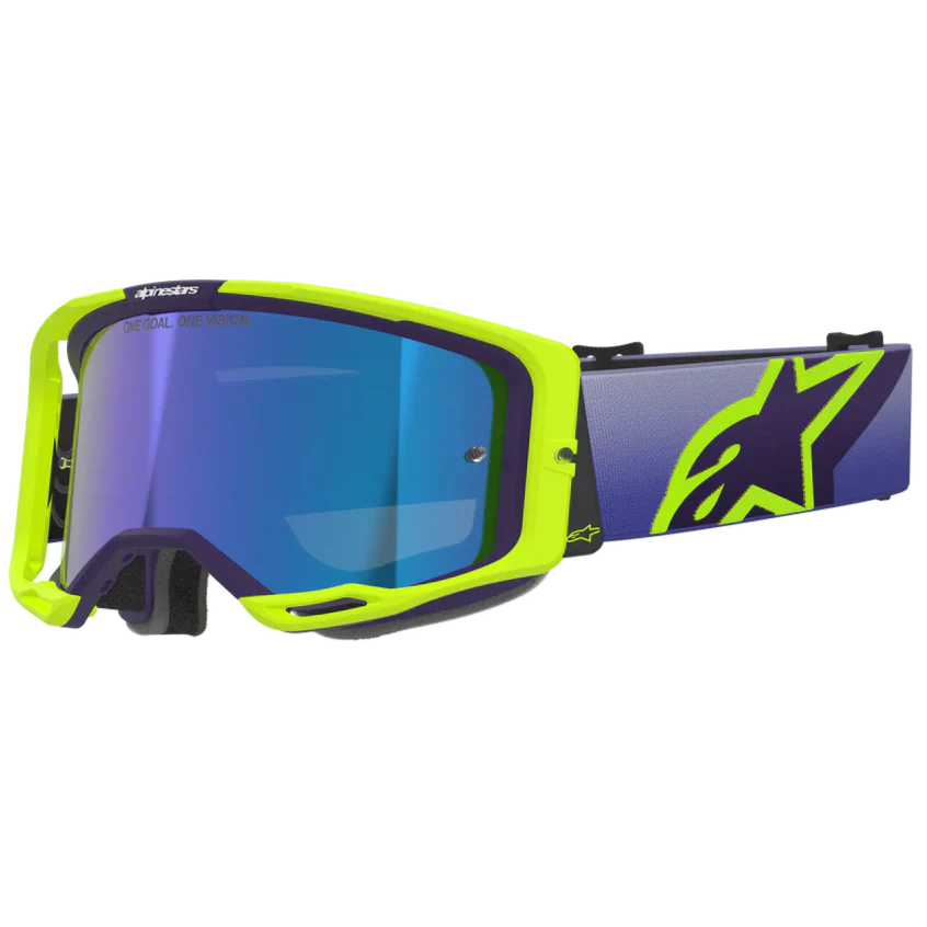 2026 Alpinestars Goggles Vision 8 Corp - Purple Yellow Fluo Mirror Blue