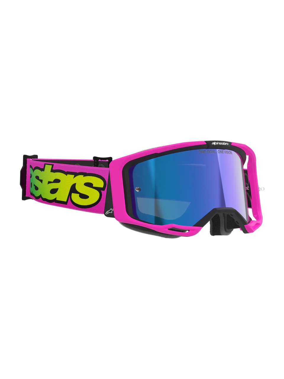 2026 Alpinestars Goggles Vision 8 Vista - Pink Fl Yellow Fl Mirror Blue - Image 4