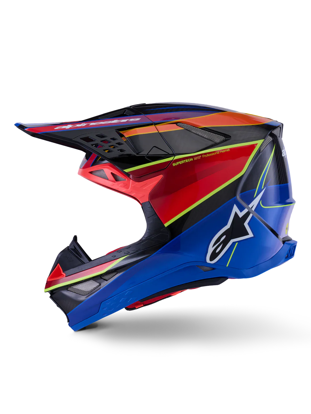 Alpinestars Helmet Supertech SM10 Era Helmet - Blue Red Yellow Fluo Gloss - Image 4