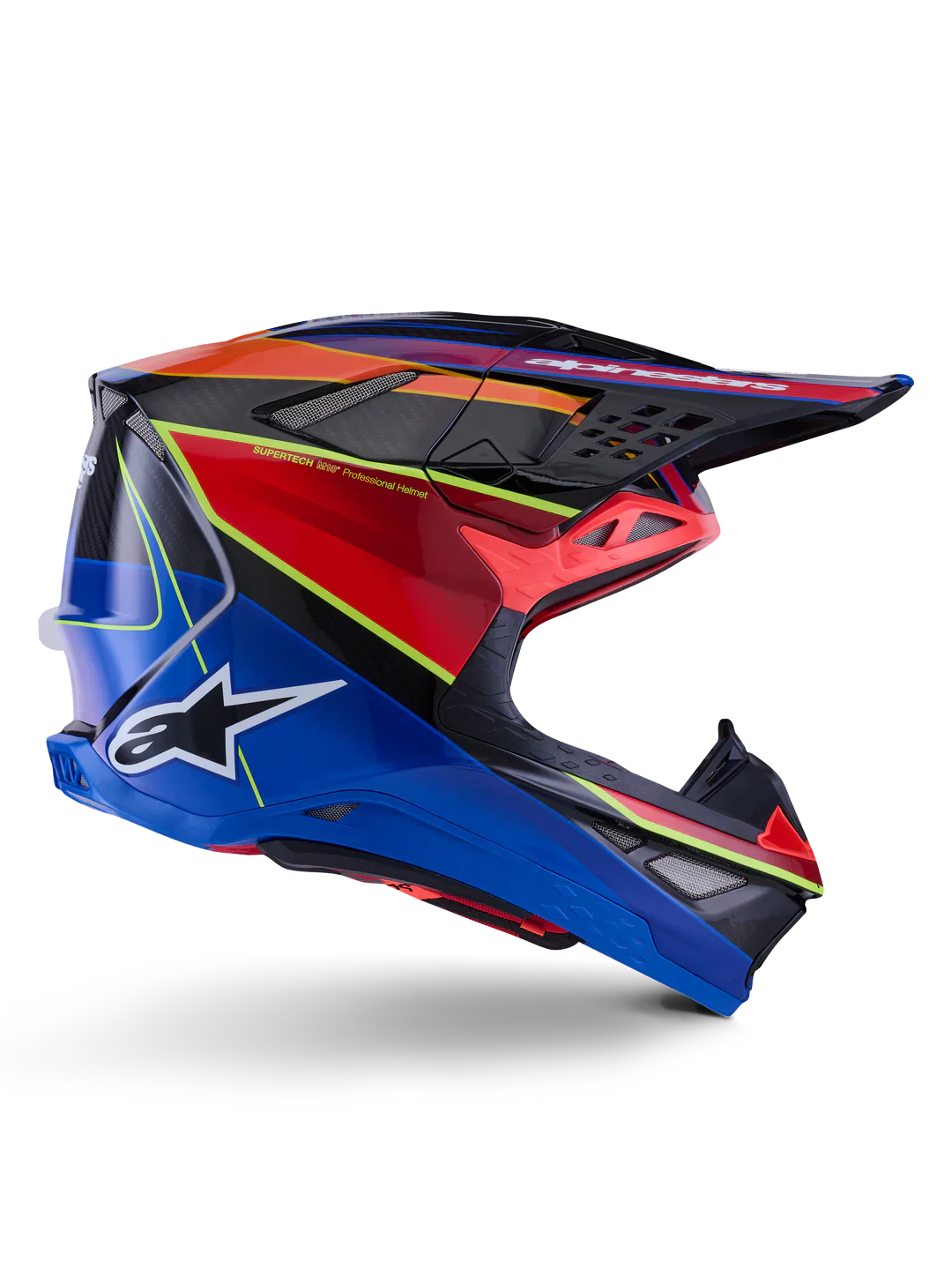 Alpinestars Helmet Supertech SM10 Era Helmet - Blue Red Yellow Fluo Gloss - Image 5