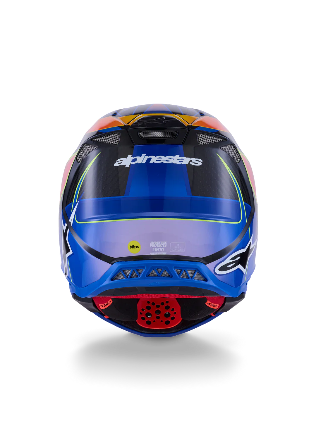 Alpinestars Helmet Supertech SM10 Era Helmet - Blue Red Yellow Fluo Gloss - Image 6