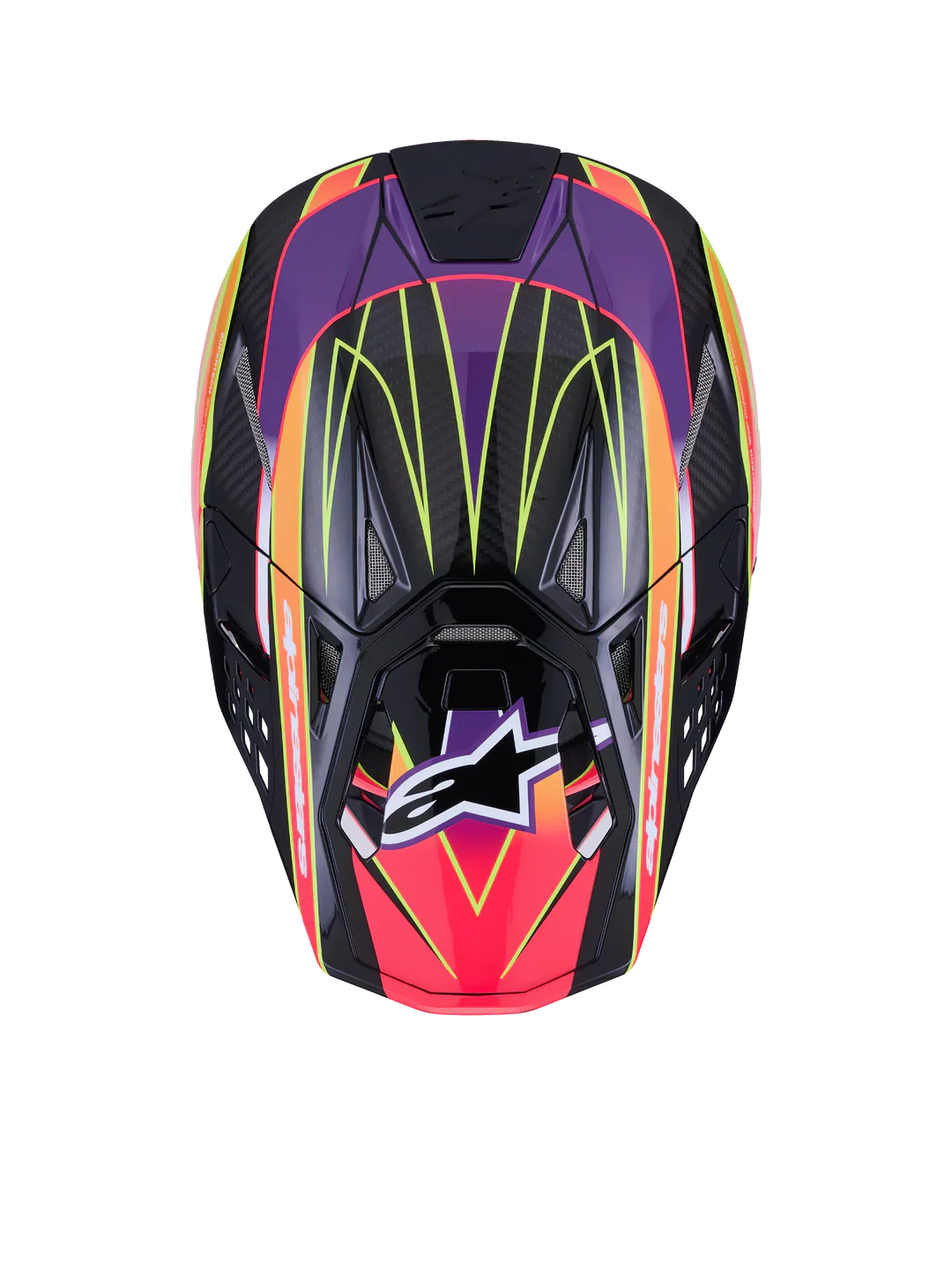 Alpinestars Helmet Supertech SM10 Era Helmet - Pink Violet Yellow Fluo Gloss - Image 2