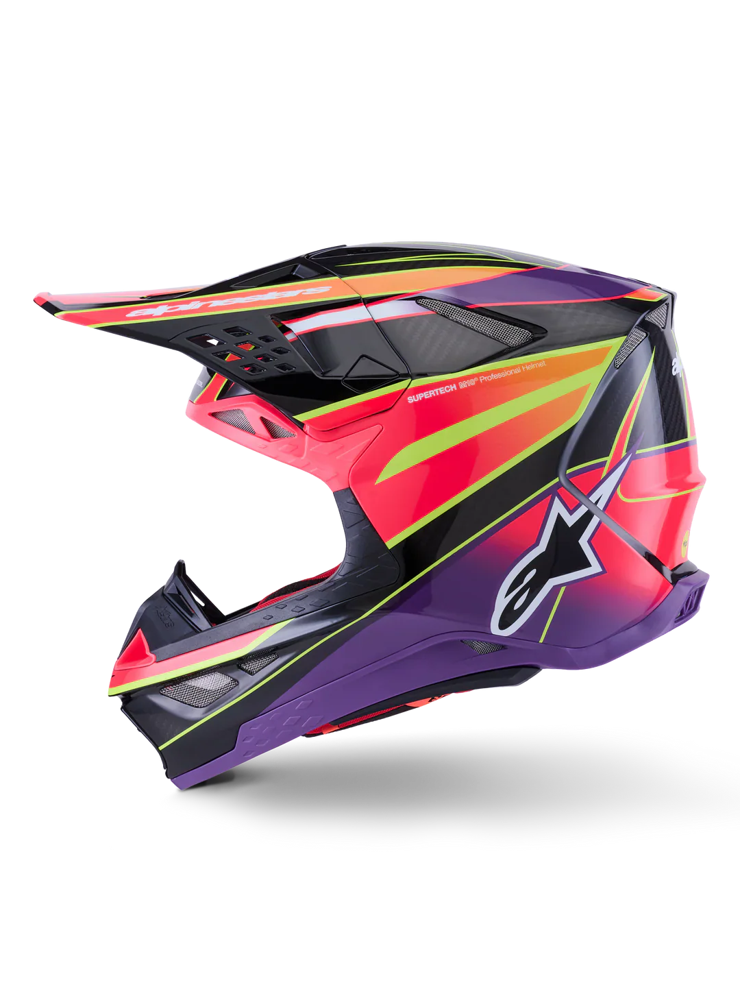 Alpinestars Helmet Supertech SM10 Era Helmet - Pink Violet Yellow Fluo Gloss - Image 5