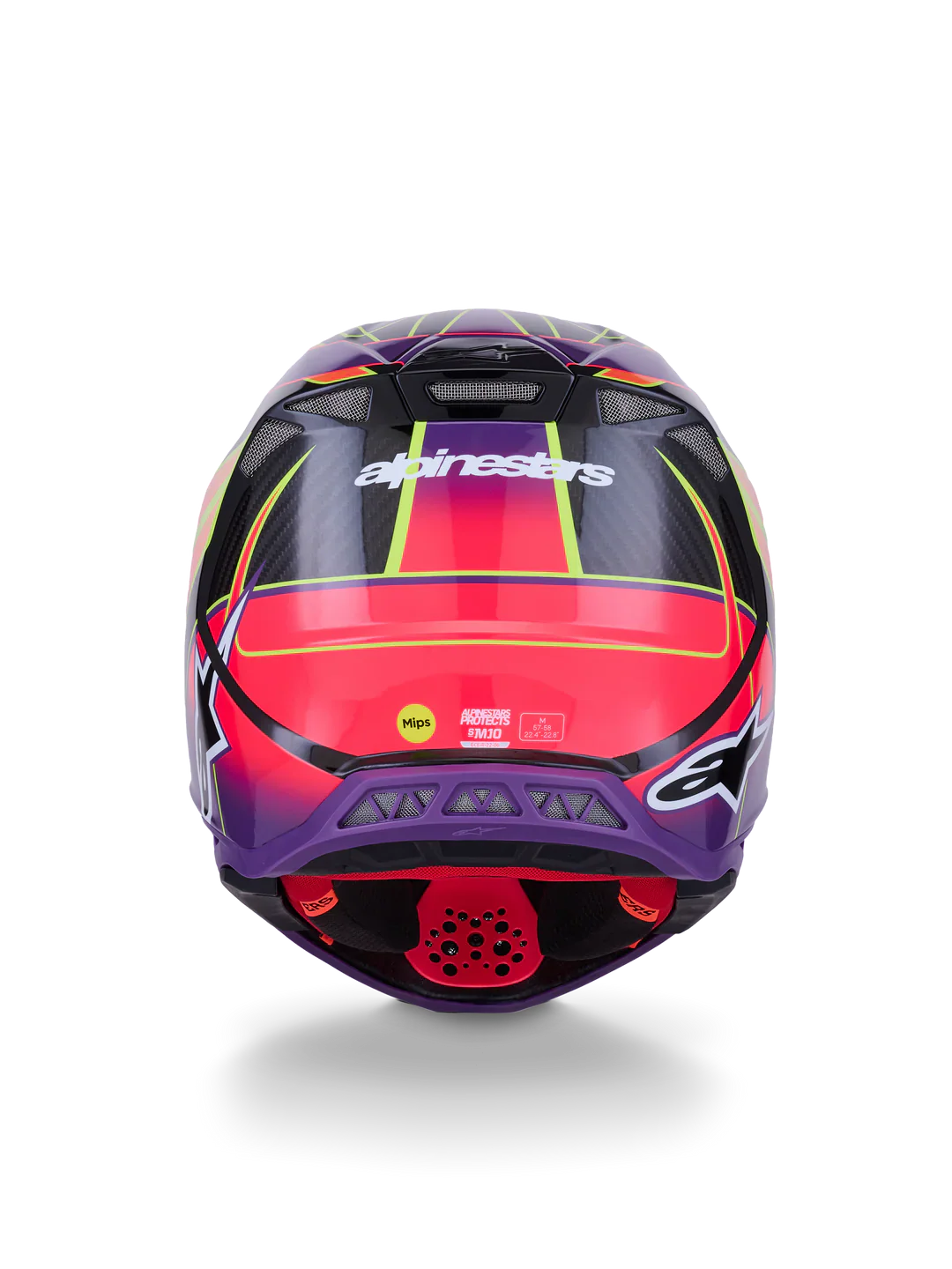Alpinestars Helmet Supertech SM10 Era Helmet - Pink Violet Yellow Fluo Gloss - Image 7