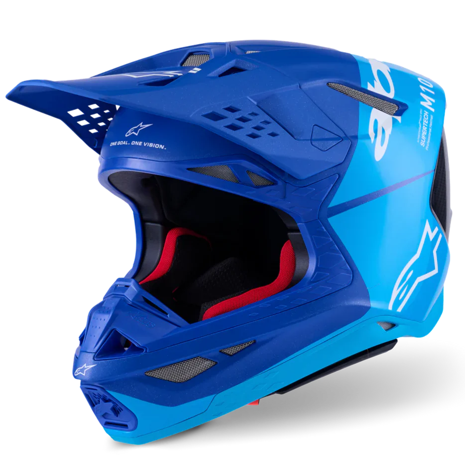 Alpinestars Helmet Supertech SM10 Flood Helmet  - Met Blue Med Blue Blk Carbon