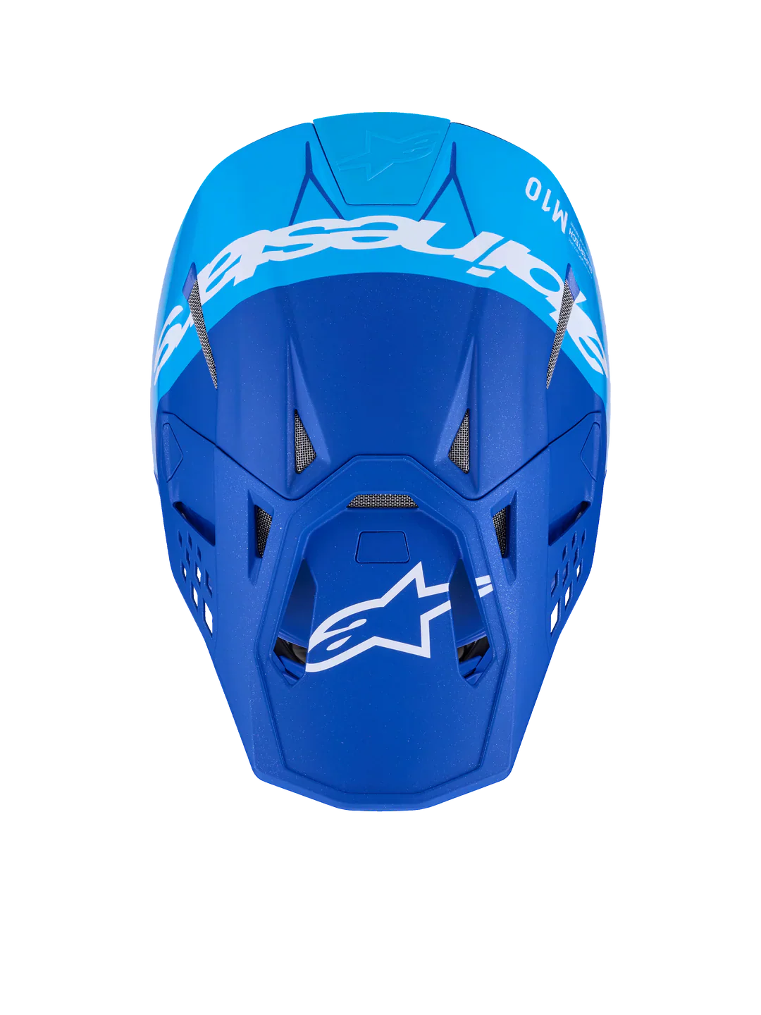 Alpinestars Helmet Supertech SM10 Flood Helmet  - Met Blue Med Blue Blk Carbon - Image 2