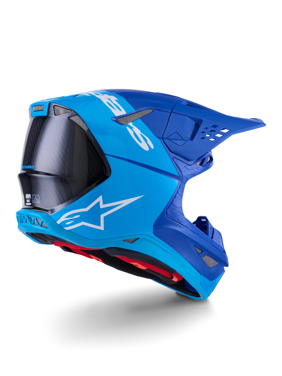 Alpinestars Helmet Supertech SM10 Flood Helmet  - Met Blue Med Blue Blk Carbon - Image 3