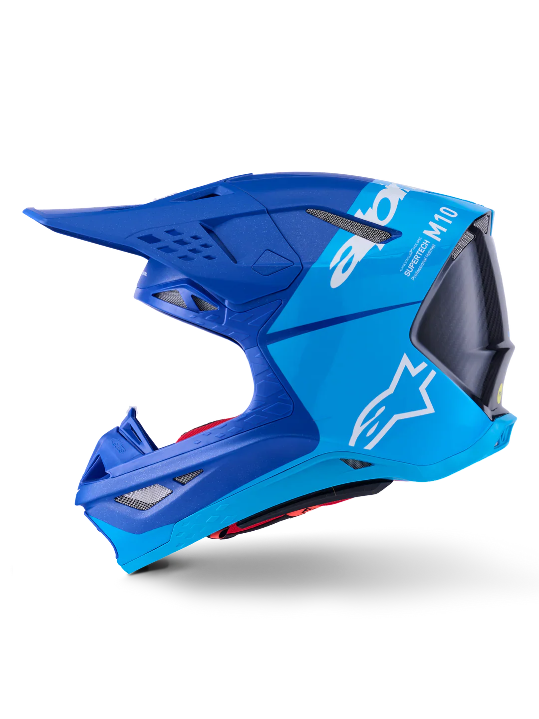 Alpinestars Helmet Supertech SM10 Flood Helmet  - Met Blue Med Blue Blk Carbon - Image 5