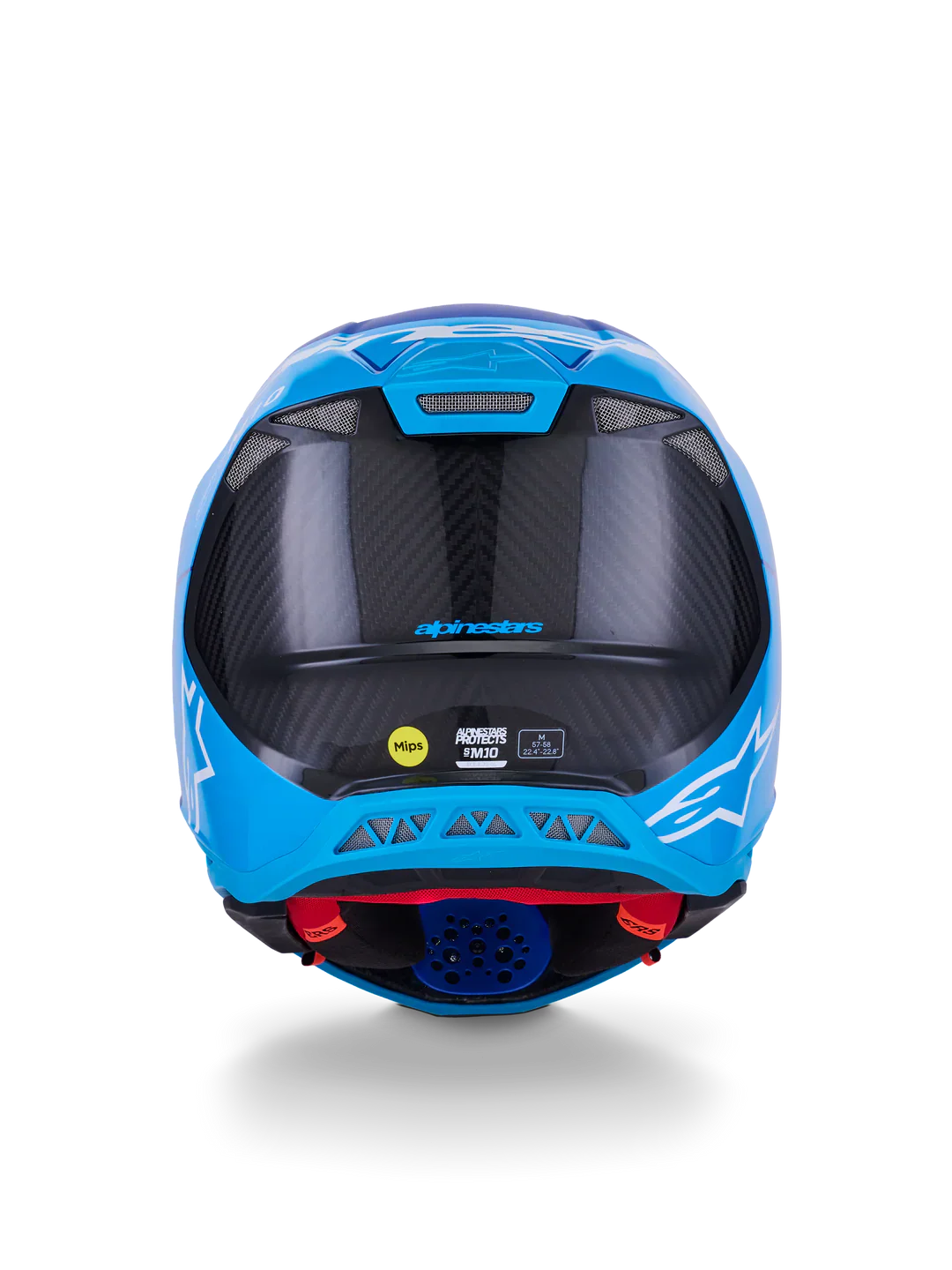 Alpinestars Helmet Supertech SM10 Flood Helmet  - Met Blue Med Blue Blk Carbon - Image 7