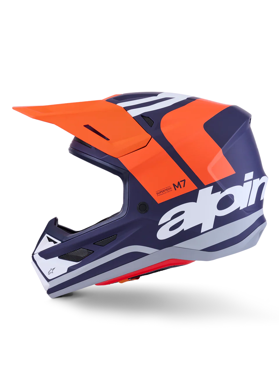 Alpinestars Helmet Supertech S-M7 Core Helmet ECE06  - Orange Blue Matt - Image 5