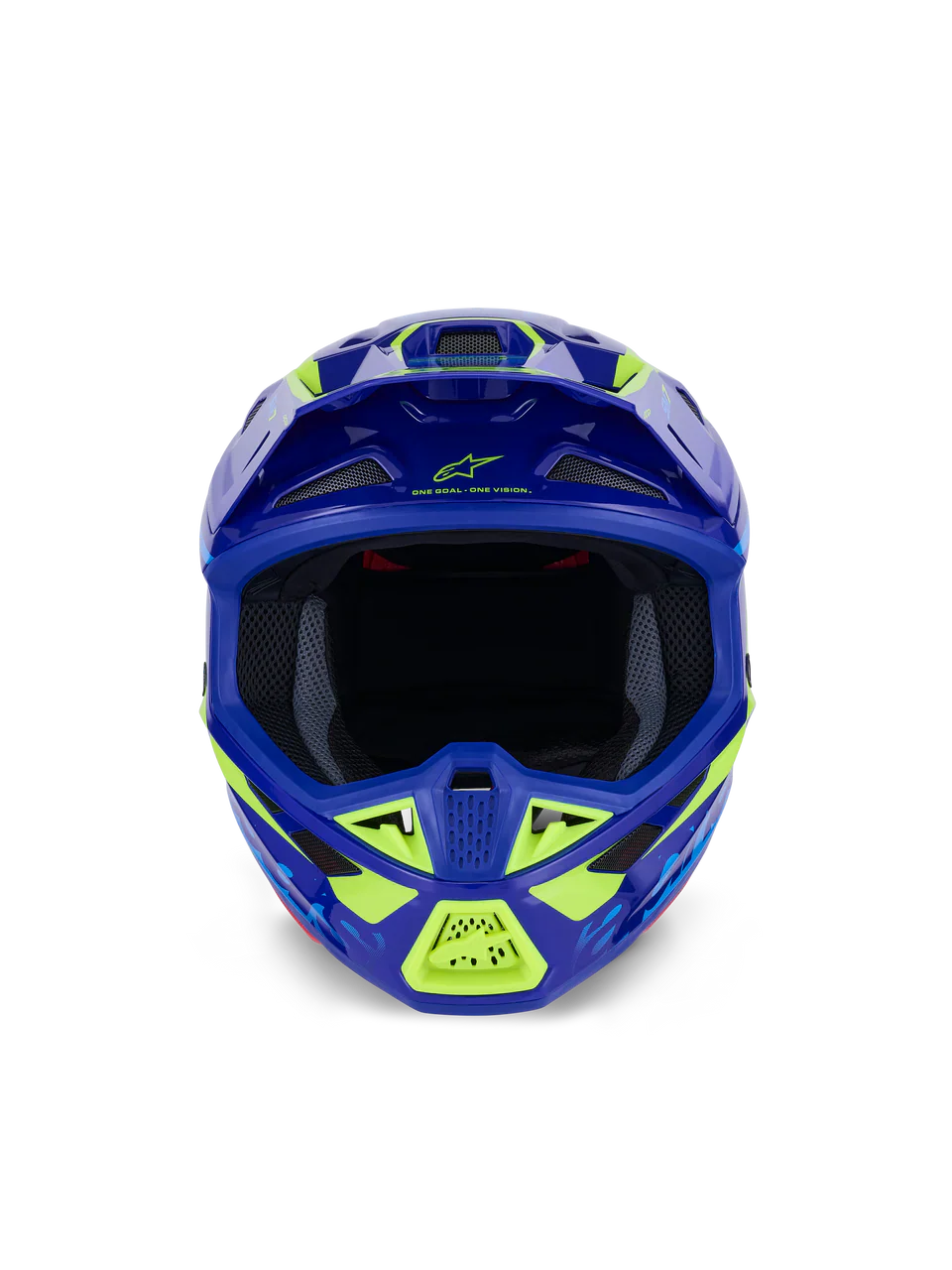 Alpinestars Helmet Supertech S-M7 Deed Helmet - Blue Yellow Fluo Gloss - Image 4