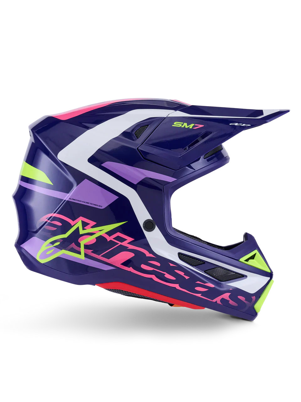 Alpinestars Helmet Supertech S-M7 Deed Helmet - Purple Pink Gloss - Image 6