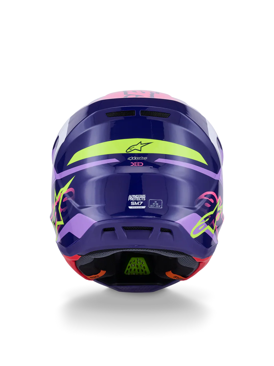 Alpinestars Helmet Supertech S-M7 Deed Helmet - Purple Pink Gloss - Image 7