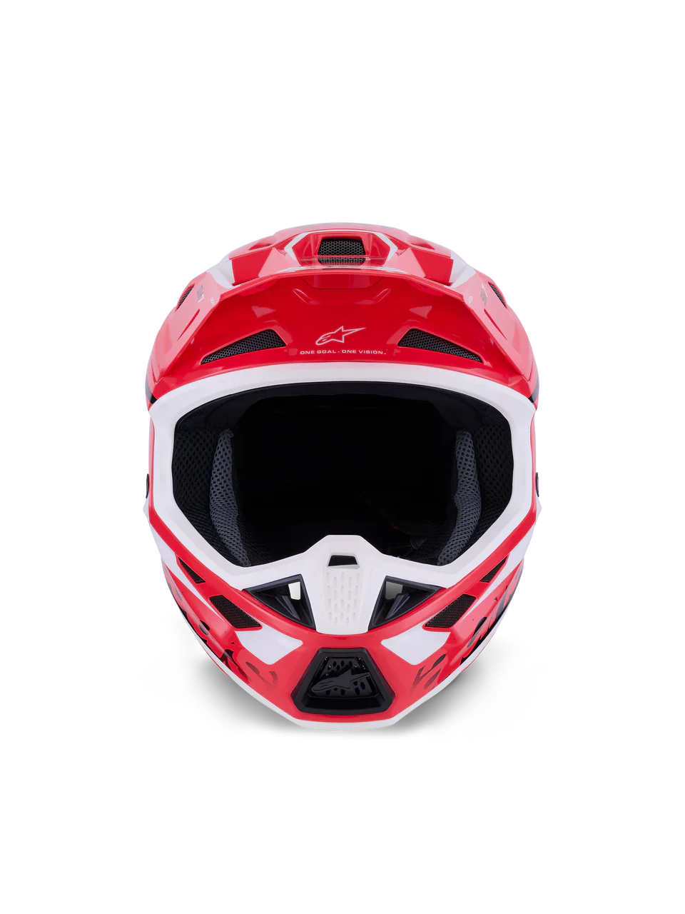 Alpinestars Helmet Supertech S-M7 Deed Helmet - Red Black White Gloss - Image 2