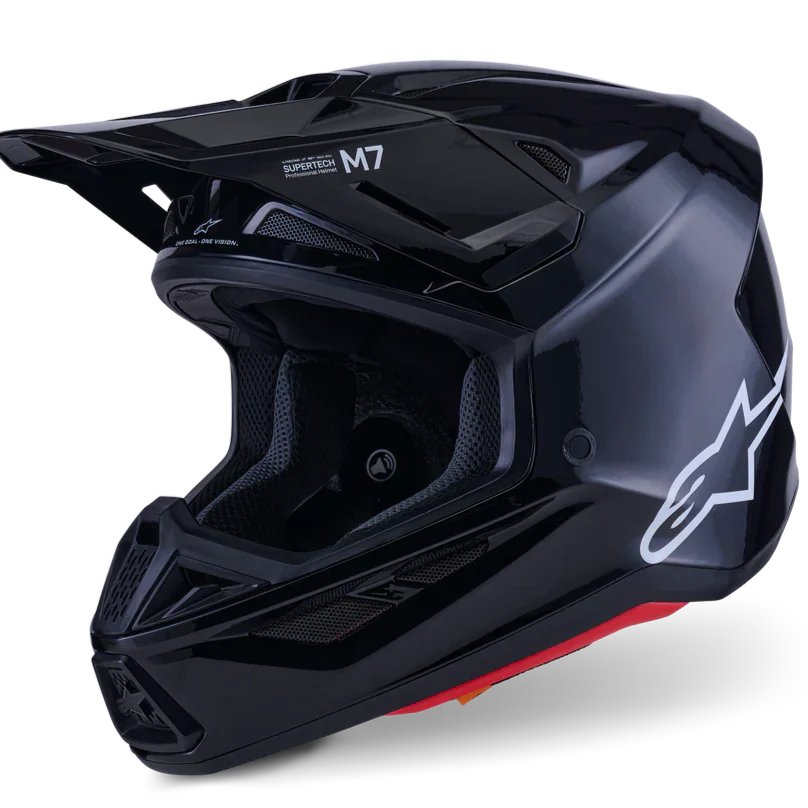 Alpinestars Helmet Supertech S-M7 Solid Helmet - Black Gloss