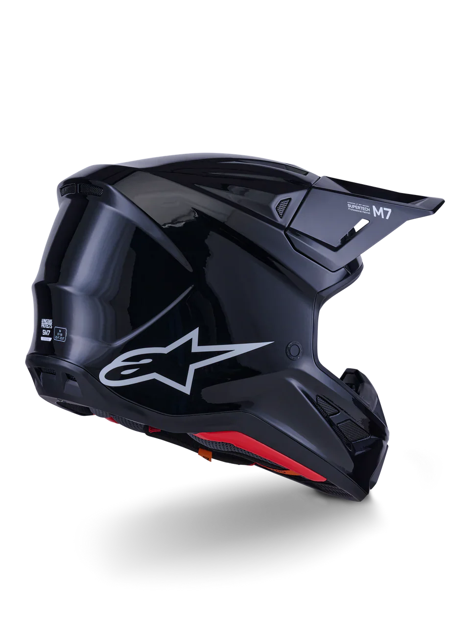 Alpinestars Helmet Supertech S-M7 Solid Helmet - Black Gloss - Image 3