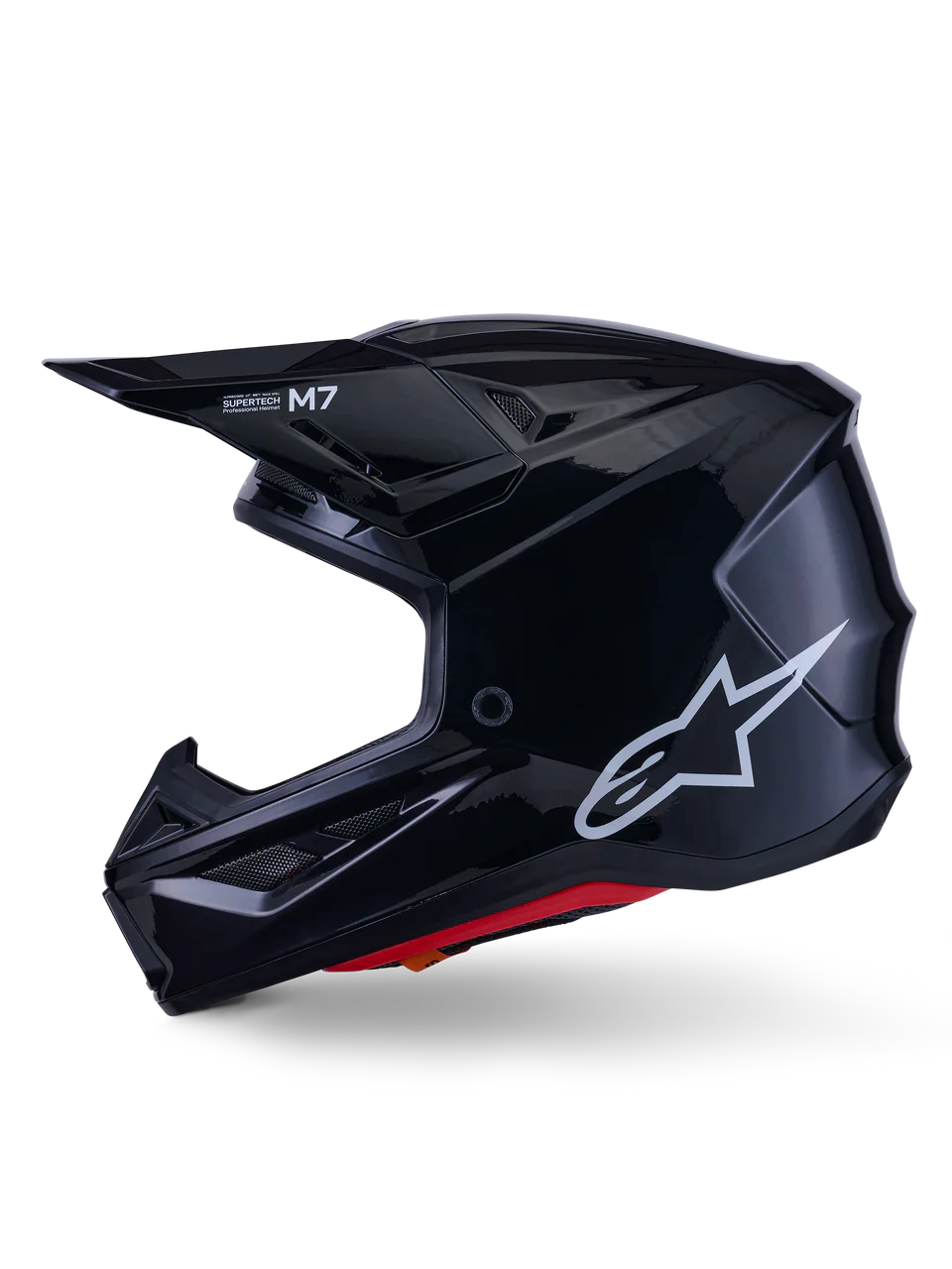 Alpinestars Helmet Supertech S-M7 Solid Helmet - Black Gloss - Image 5