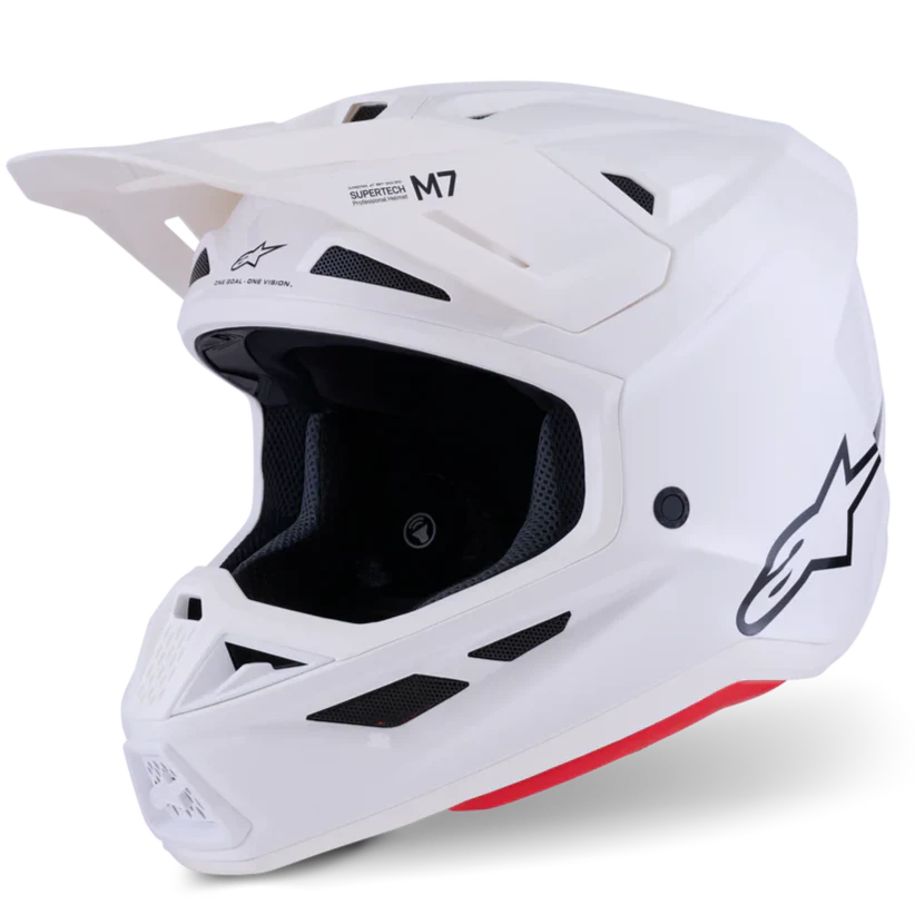 Alpinestars Helmet Supertech S-M7 Solid Helmet - White Gloss