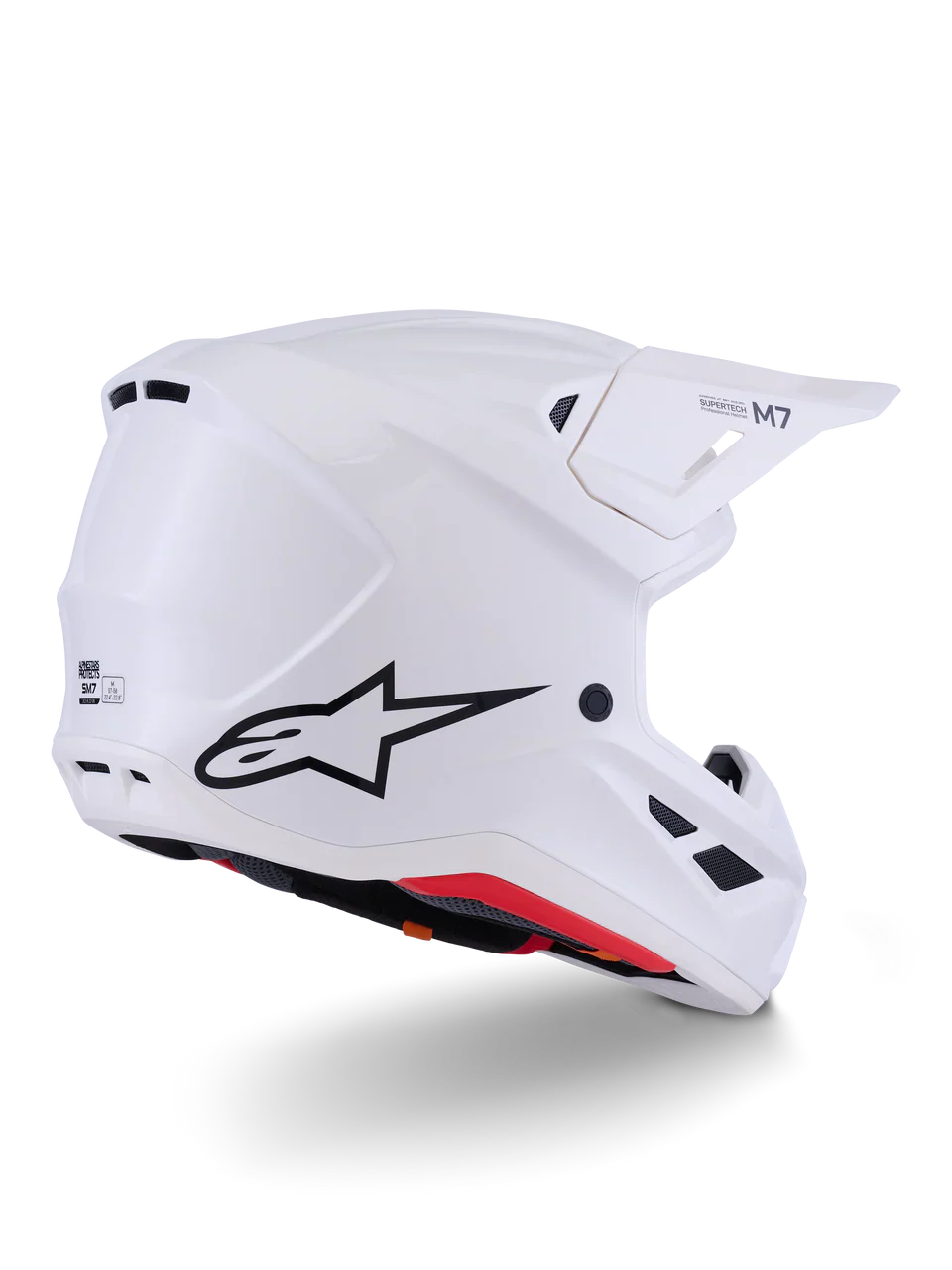 Alpinestars Helmet Supertech S-M7 Solid Helmet - White Gloss - Image 3