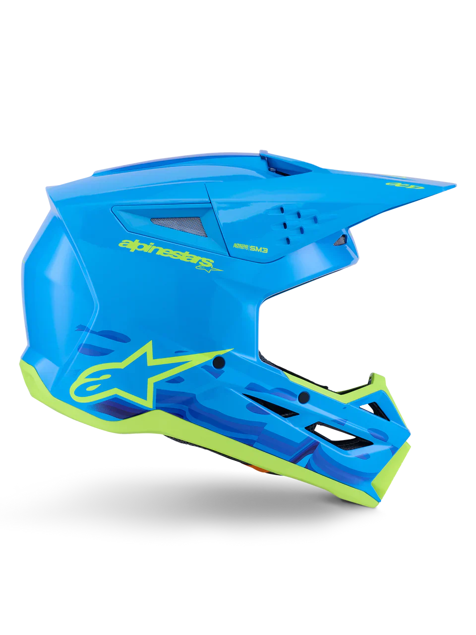 Alpinestars Helmet SM3 Force Helmet Cyan Gloss - Image 6