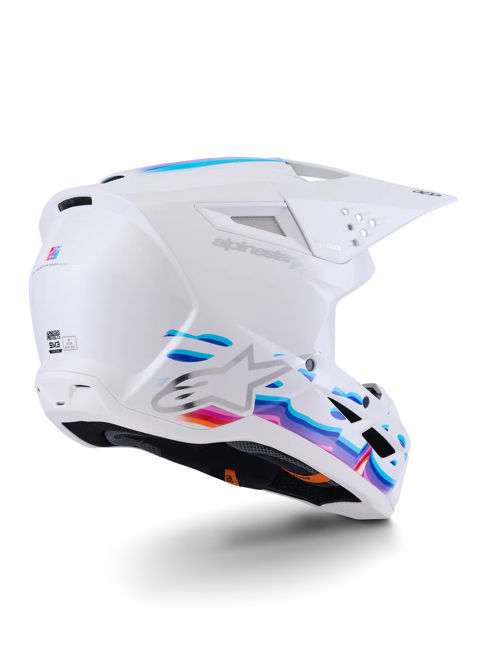 Alpinestars Helmet SM3 Force Helmet White Gloss - Image 3