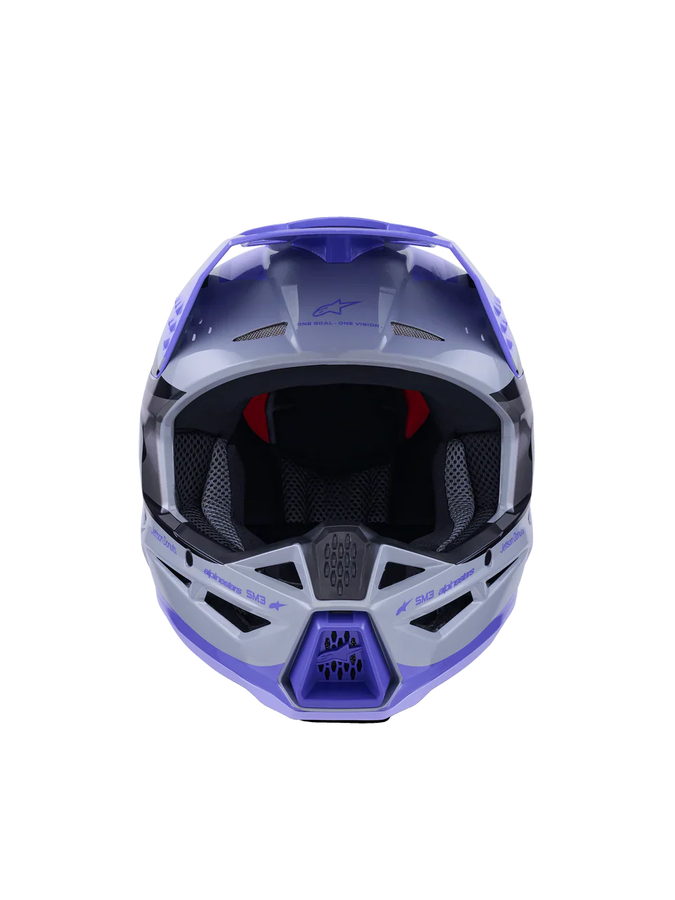 Alpinestars Helmet SM3 Jettson Gray Purple Black Gloss - Image 4