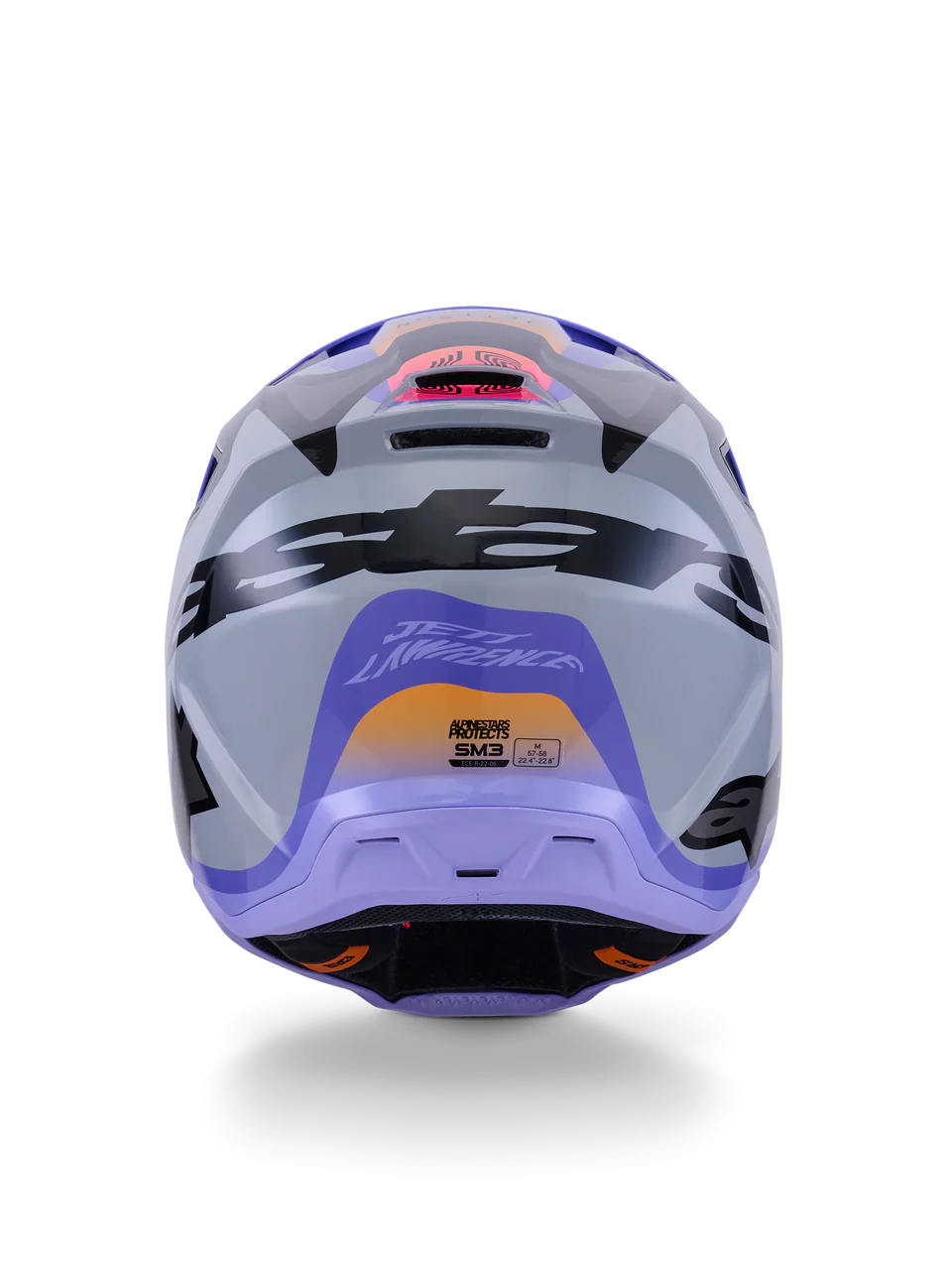 Alpinestars Helmet SM3 Jettson Gray Purple Black Gloss - Image 7