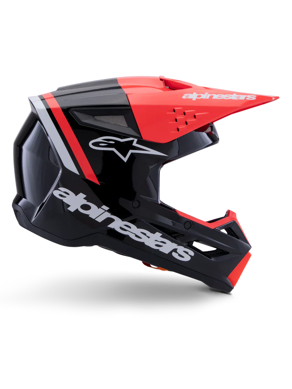 Alpinestars Helmet SM3 Radium Helmet Black Red Fluo White Gloss - Image 3