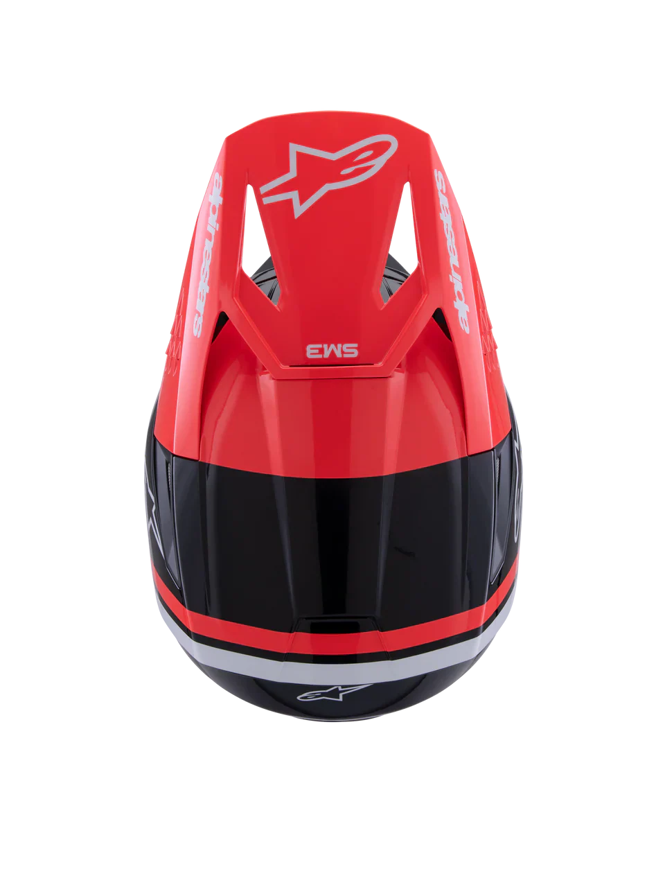 Alpinestars Helmet SM3 Radium Helmet Black Red Fluo White Gloss - Image 6