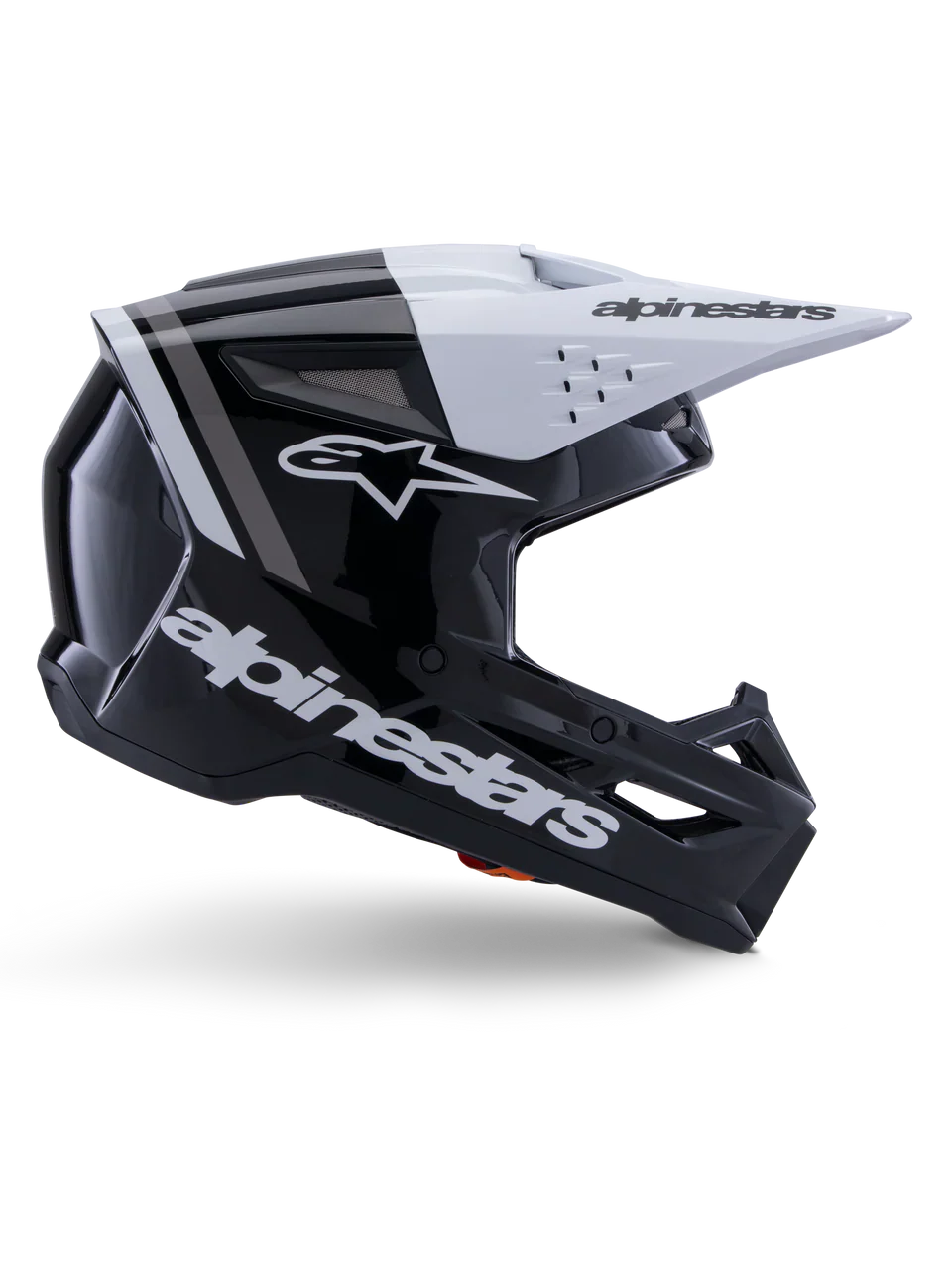 Alpinestars Helmet SM3 Radium Helmet Black White Gray Gloss - Image 3