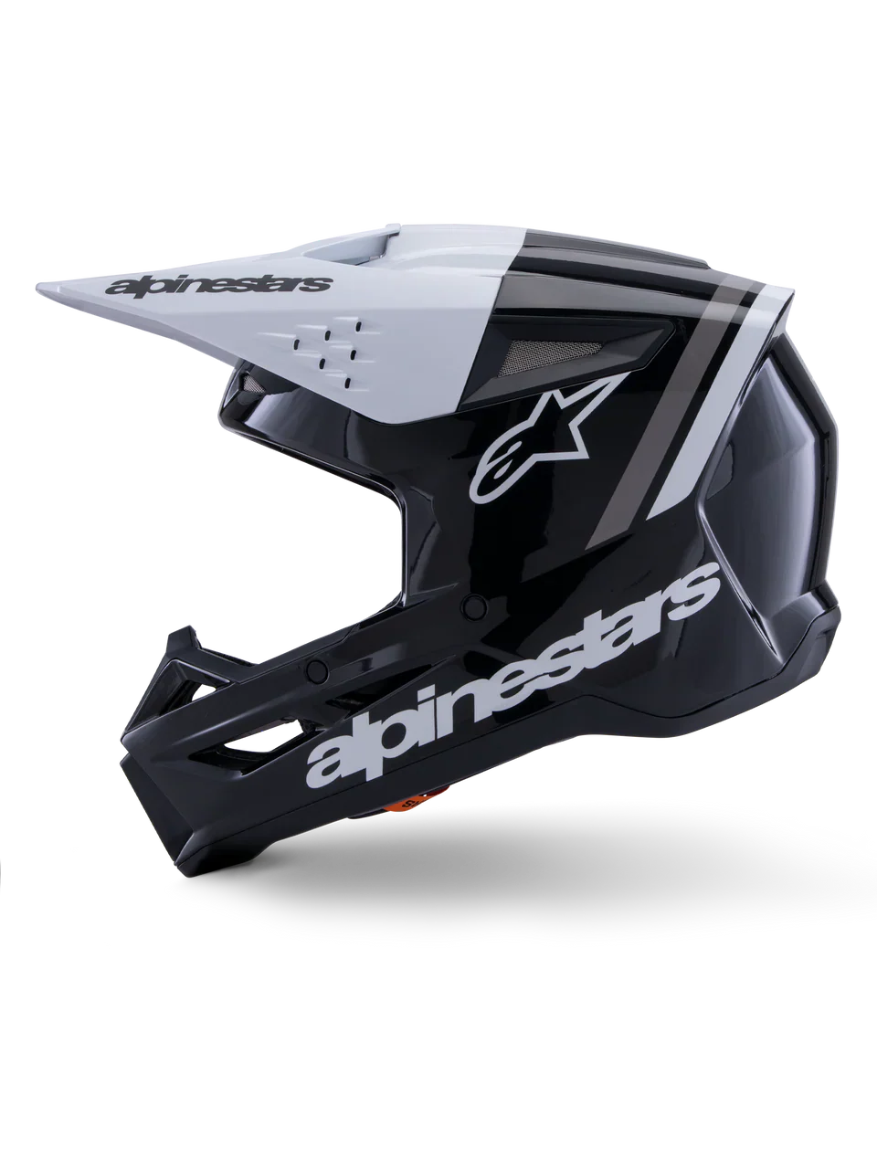 Alpinestars Helmet SM3 Radium Helmet Black White Gray Gloss - Image 4