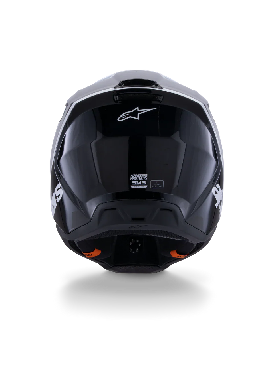 Alpinestars Helmet SM3 Radium Helmet Black White Gray Gloss - Image 5