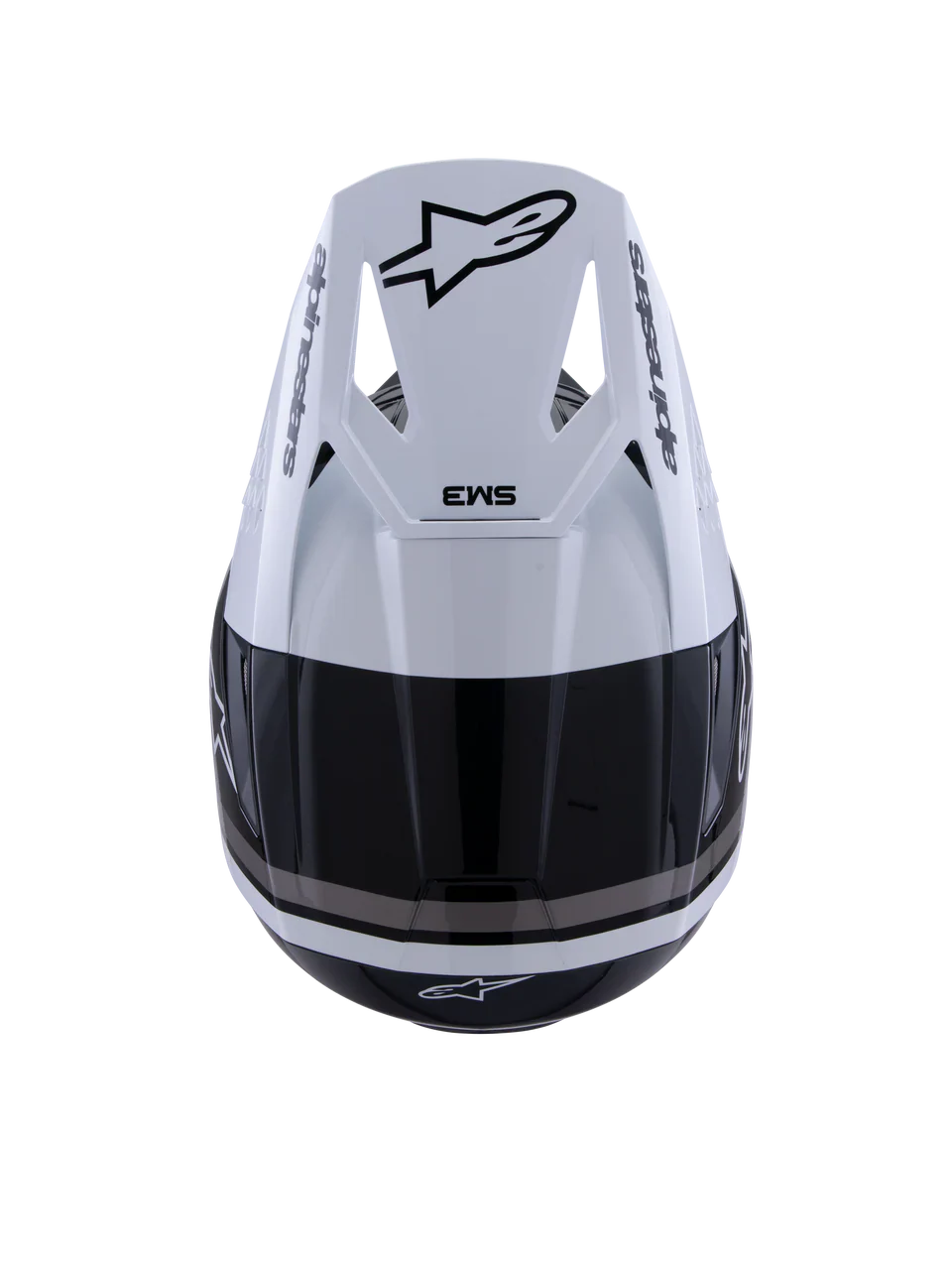Alpinestars Helmet SM3 Radium Helmet Black White Gray Gloss - Image 6